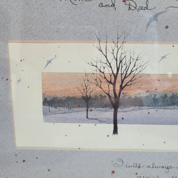 D. Morgan Mom and Dad Farmhouse Signed Framed Print Vintage Parent Tribute Gift - Picture 7 of 10